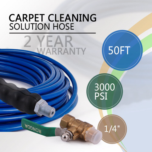 Carpet Cleaning Solution Hose 15m 1/4 Wand Cuff Valve WEPH6